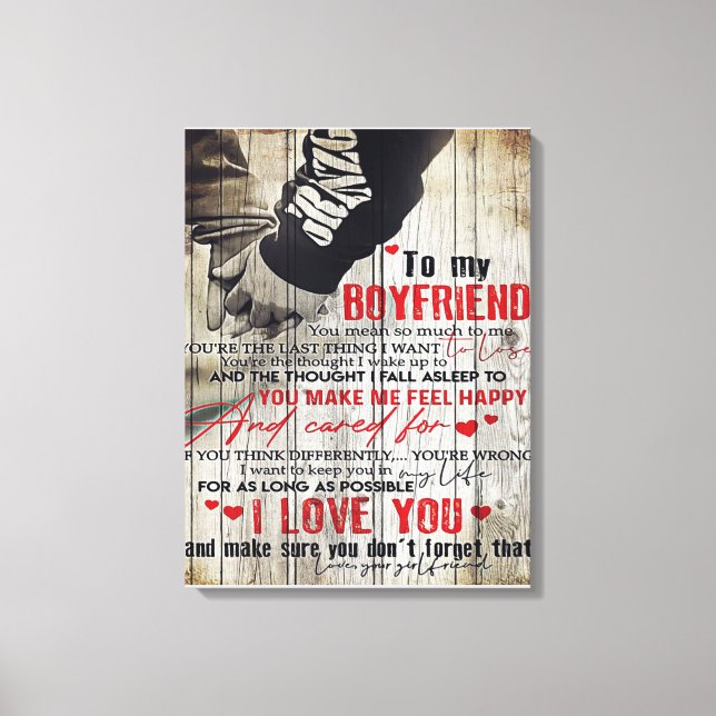 Lienzo A mi regalo de marido | Carta de marido encantador (Anverso)