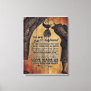 Lienzo A mi regalo de marido Letra de marido Decoraci