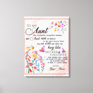 Lienzo A Mi regalo de tía, regalo de mariposa de sobrina