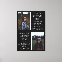 Lienzo A nuestra imagen de Collage de fotos de mensajes p