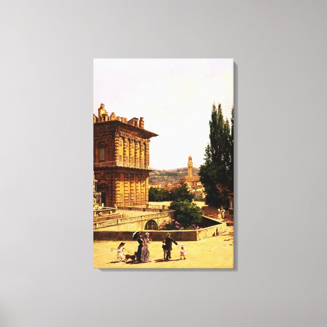 Lienzo A orillas del Pitti Palace, Florencia (Anverso)