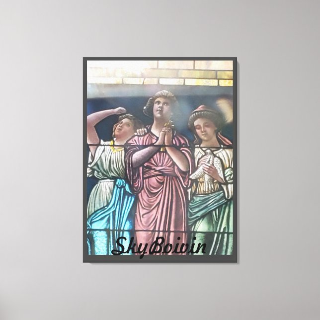 Lienzo a través del poster de vidrio (Anverso)