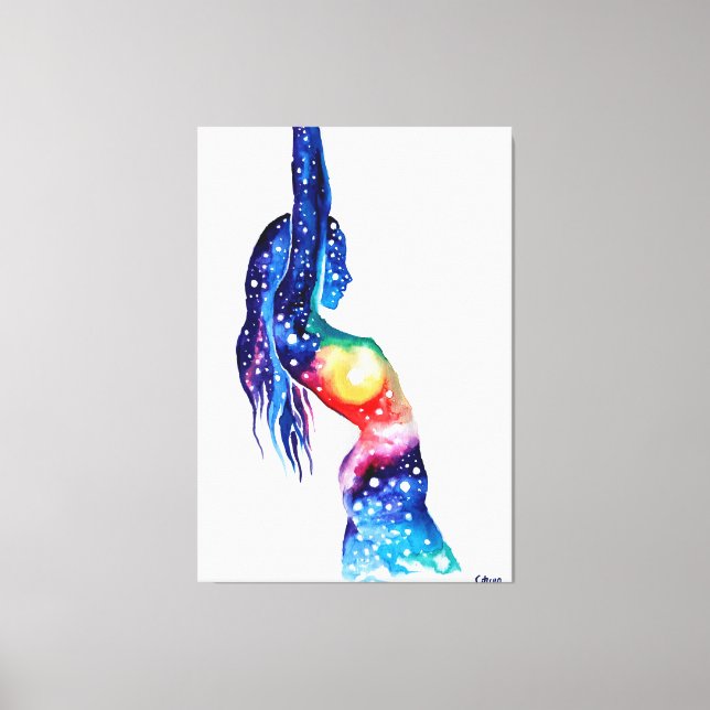 Lienzo A woman and her inner universe  (Anverso)
