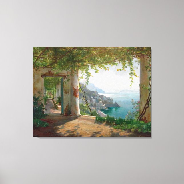 Lienzo Aagaard Loggia Amalfi Italia Pintura (Anverso)