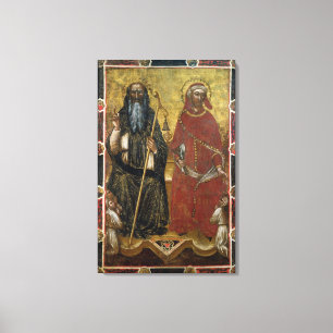 Lienzo Abad y Eligius - proceso pintado de San Antonio