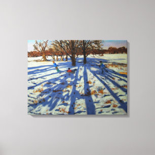 Lienzo Abadía de Calke en invierno medio Derbyshire