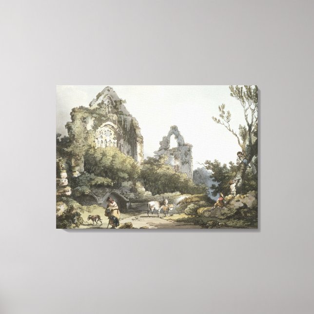 Lienzo Abadía de Tintern, de 'The Romantic and Picturesqu (Anverso)