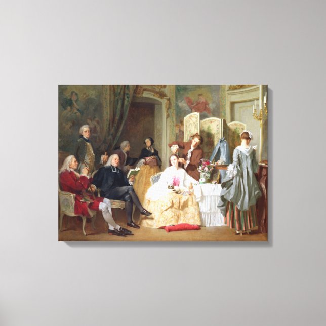 Lienzo Abbe Prevost leyendo 'Manon Lescaut', 1856 (Anverso)