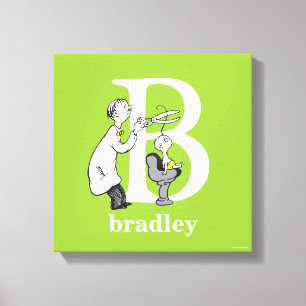 Lienzo ABC del Dr. Seuss: Carta B - Blanco   Añadir su no