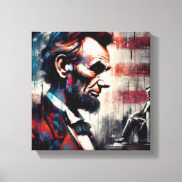 LIENZO ABE LINCOLN 16º PRESIDENTE 3 DE LOS ESTADOS UNIDOS