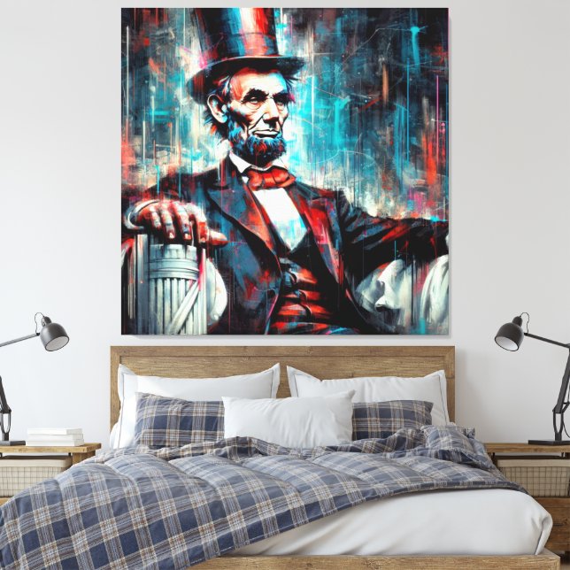 LIENZO ABE LINCOLN 16º PRESIDENTE DE EE.UU. 6 (Insitu(Dormitorio))