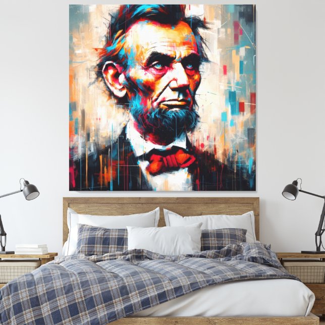 LIENZO ABE LINCOLN 16º PRESIDENTE DE LOS ESTADOS UNIDOS 1 (Insitu(Dormitorio))