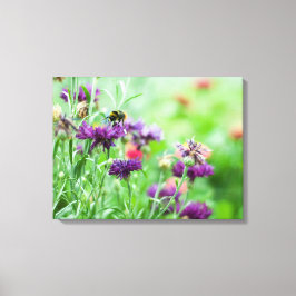 Lienzo Abeja de burbujas y flores