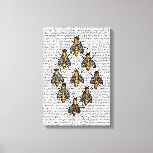 Lienzo Abejas medievales (Anverso)