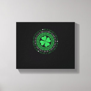 Lienzo Abendecimiento Irlandés Knot Celtic 4 Leaf Clover 