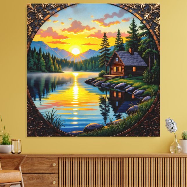 Lienzo Abendruhe am See (Insitu (Sala de estar))