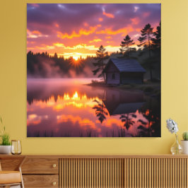 Lienzo Abendruhe am See