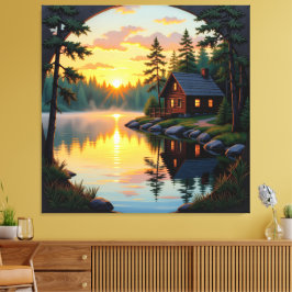 Lienzo Abendruhe am See