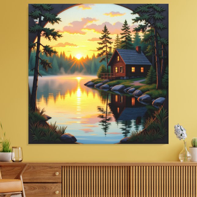 Lienzo Abendruhe am See (Insitu (Sala de estar))