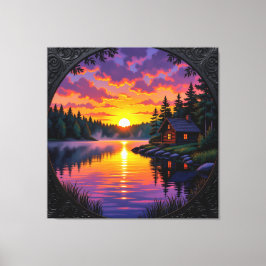 Lienzo Abendruhe am See