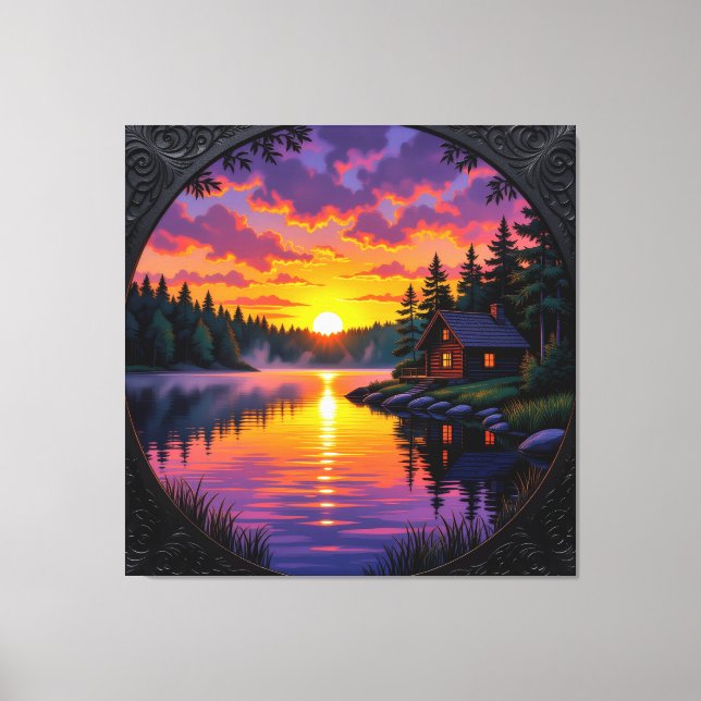 Lienzo Abendruhe am See (Anverso)