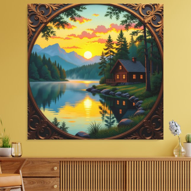 Lienzo Abendruhe am See (Insitu (Sala de estar))