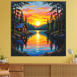 Lienzo Abendruhe am See