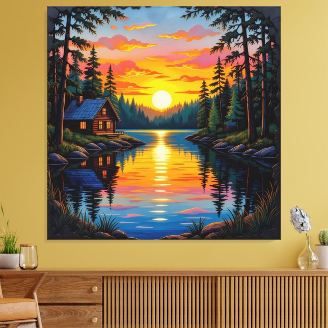 Lienzo Abendruhe am See (Insitu (Sala de estar))