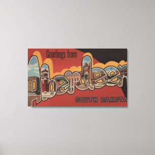 Lienzo Aberdeen, Dakota del Sur - escenas grandes de la