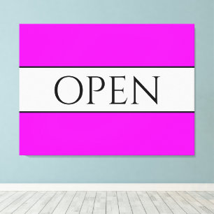 Lienzo ABIERTO Sporty Fun Brillante Trópico Rosa franjas 