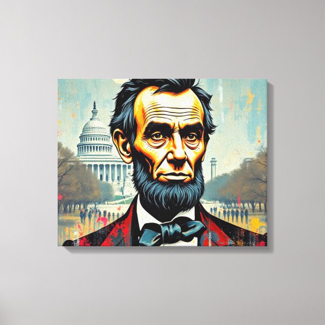 LIENZO ABRAHAM LINCOLN 16º PRESIDENTE DE EE.UU. 2 (Anverso)