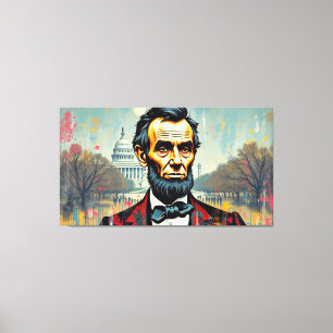 LIENZO ABRAHAM LINCOLN 16º PRESIDENTE DE EE.UU. 2