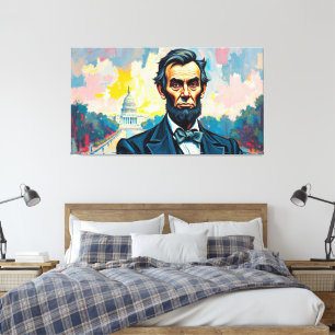 LIENZO ABRAHAM LINCOLN 16º PRESIDENTE DE EE.UU. 7