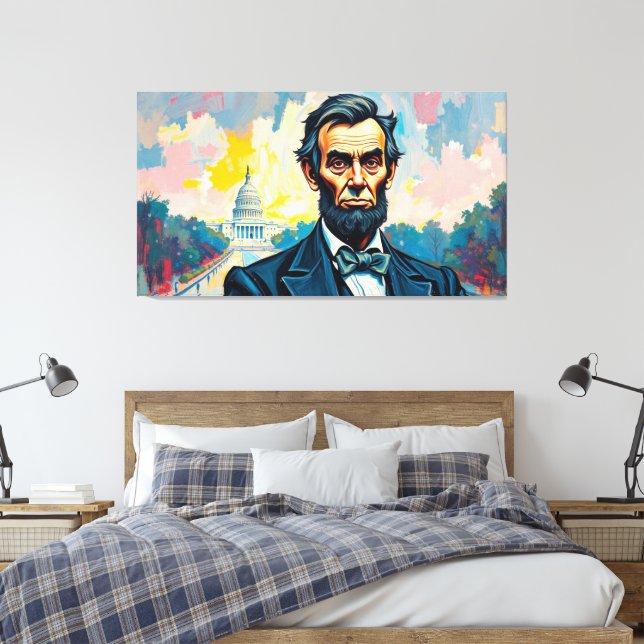 LIENZO ABRAHAM LINCOLN 16º PRESIDENTE DE EE.UU. 7 (Insitu(Dormitorio))