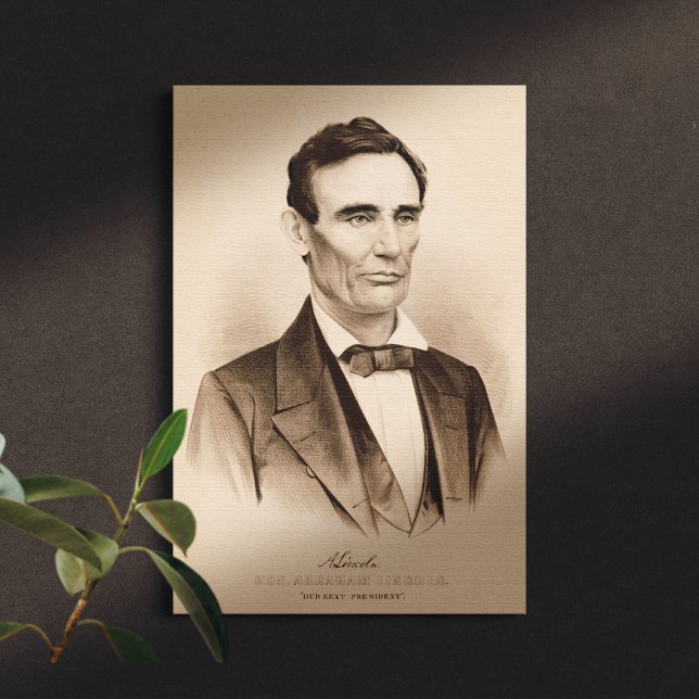 Lienzo Abraham Lincoln Eligió al Presidente 1860 (Subido por el creador)