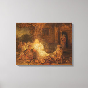 Lienzo Abraham recibe los tres ángeles, 1646 (aceite en