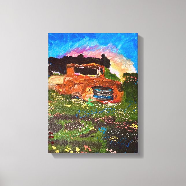 Lienzo 'Abramador en el jardín' (Anverso)