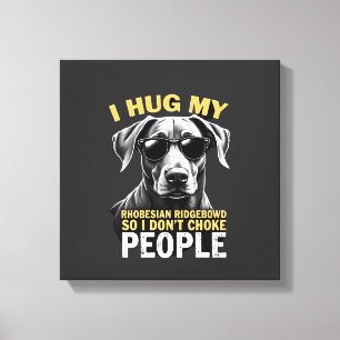 Lienzo Abraza a mi Rhodesian Ridgeback para que no ahorqu