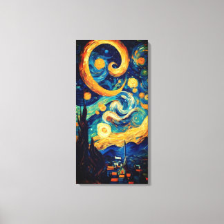 Lienzo Abraza la pintura al óleo cósmico en el campo