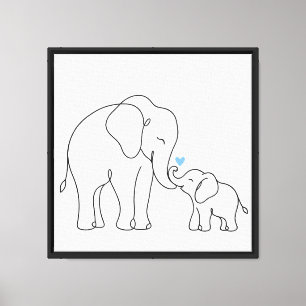 Lienzo Abrazo de Elefante Suave