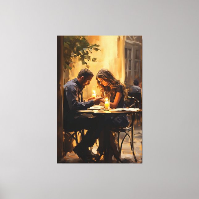 Lienzo Abrazo eterno" (Anverso)