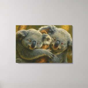 Lienzo Abrazo Koala - Momento de vida silvestre tender