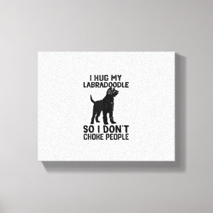 Lienzo Abrazo mi labrador para no asfixiar a la gente _1