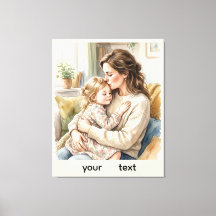 Abrazo personalizado de madre e hija