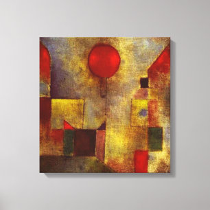 Lienzo Abrigo rojo de la lona del globo de Paul Klee