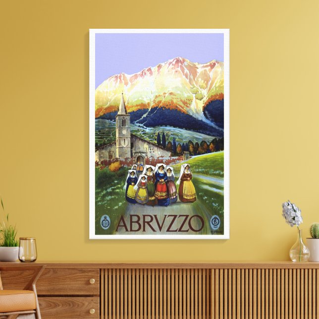 Lienzo Abruzzo Italia Poster de viajes con mujeres (Insitu (Sala de estar))