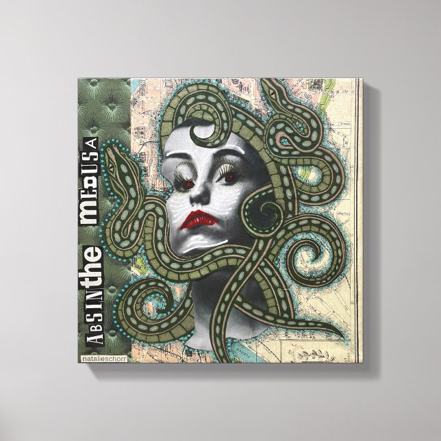 Lienzo Absinthe Medusa de Natalie Schorr (Anverso)