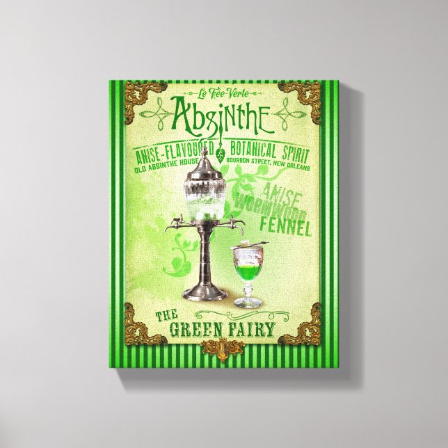 Lienzo Absinthe "The Green Fairy" (Anverso)