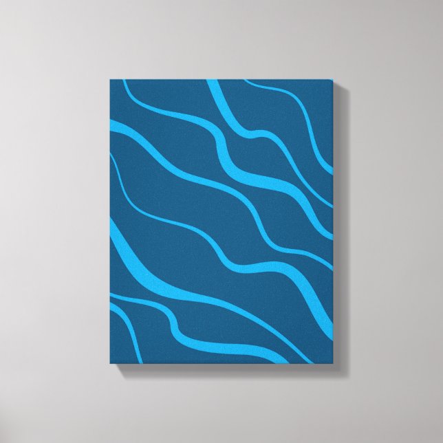 Lienzo Absorción de ondas azules, simples, modernas y fre (Anverso)