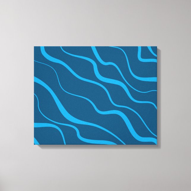 Lienzo Absorción de ondas azules, simples, modernas y fre (Anverso)